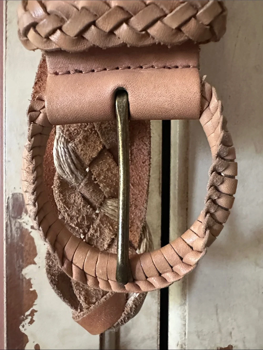 Hollister Braided Leather Belt size M/L
